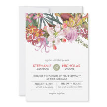 Hand painted water colour exotic flower wedding