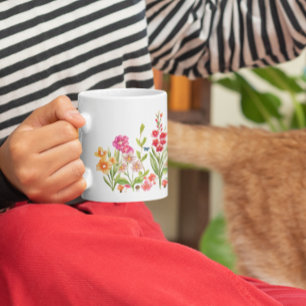 Hand Painted Watercolor Botanical Art Coffee Mug