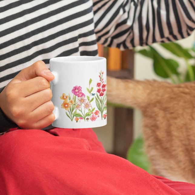 Hand Painted Watercolor Botanical Art Coffee Mug (Hand Painted Watercolor Botanical Art Coffee Mug)