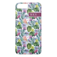 Hand Painted Watercolor Cactus Pattern