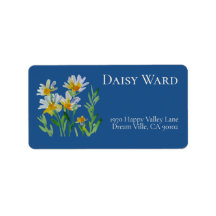 Hand-Painted Watercolor Floral Address Label