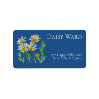 Hand-Painted Watercolor Floral Address Label