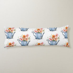 Hand-Painted Watercolor Floral Body Cushion