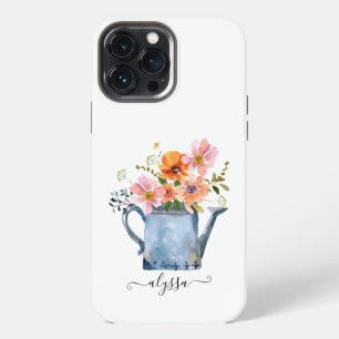 Hand-Painted Watercolor Floral iPhone 13 Pro Max Case