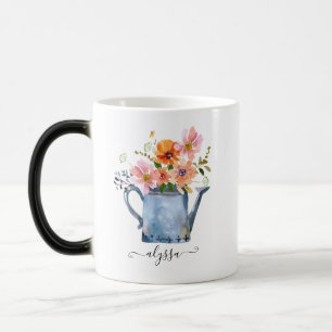 Hand-Painted Watercolor Floral Magic Mug