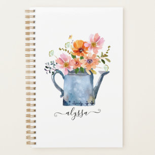 Hand-Painted Watercolor Floral Planner