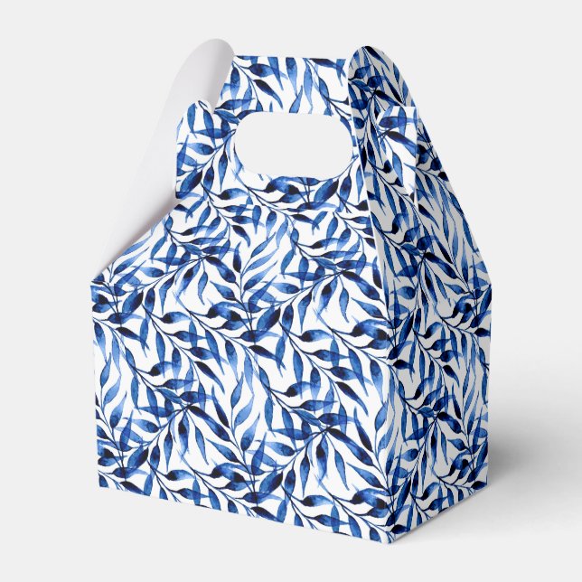 Hand Painted Watercolor Ink Pattern Favour Box (Front Side)