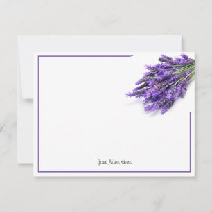 Hand Painted Watercolor lavender Note Card