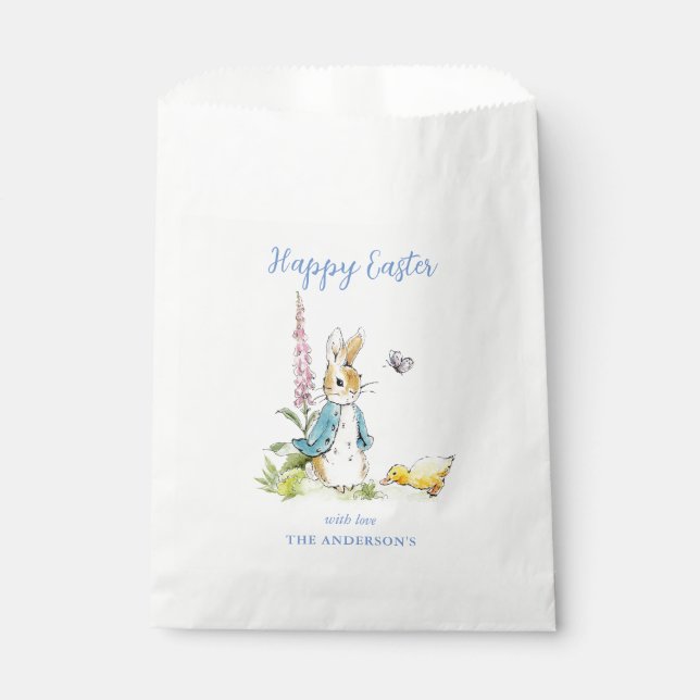 Hand Painted watercolor Peter Rabbit Easter Favour Bags (Front)