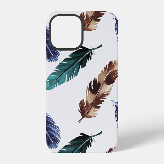 Hand painted watercolor seamless pattern with colo iPhone case (Back)