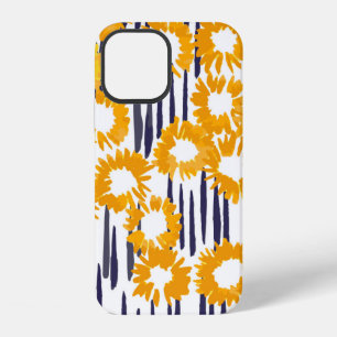 Hand painted yellow flowers seamless pattern iPhone 12 case