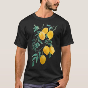 hand painted yellow lemon watercolor T-Shirt
