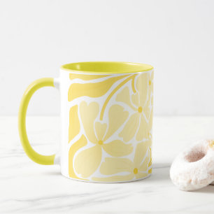 Hand Painted Yellow Mug with Artisan Design