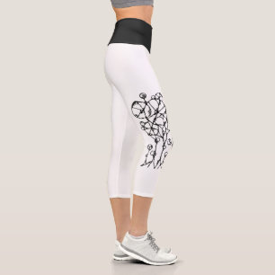 Hand Painting - Abstract Tree Group 1 Capri Leggings
