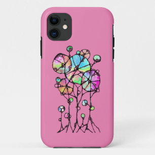 Hand Painting - Abstract Tree Group 1 iPhone 11 Case