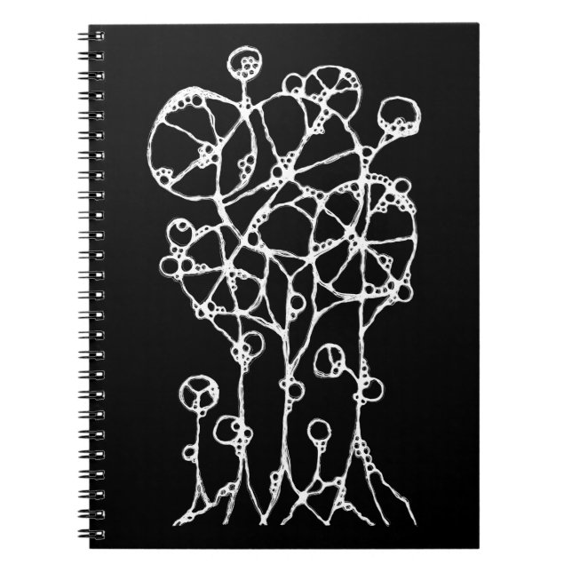 Hand Painting - Abstract Tree Group 2 Notebook (Front)