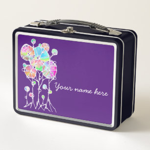 Hand Painting - Abstract Tree Group 4 Metal Lunch Box