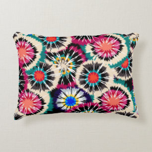 Hand Painting Abstract Watercolor Seamless Shibori Decorative Cushion
