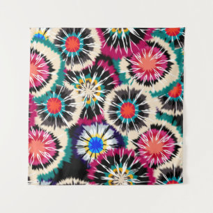 Hand Painting Abstract Watercolor Seamless Shibori Tapestry