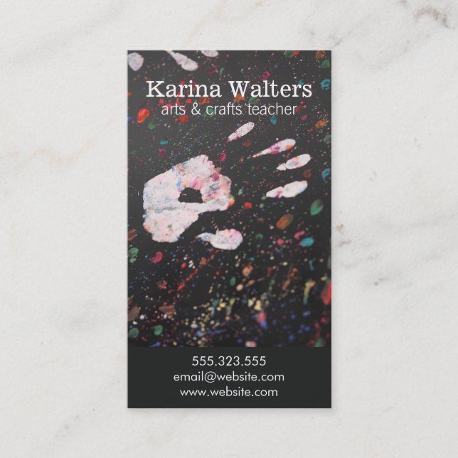 Hand Painting Business Card (Front)