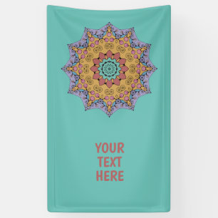 Hand Painting Mandala Clock Face 1 Banner