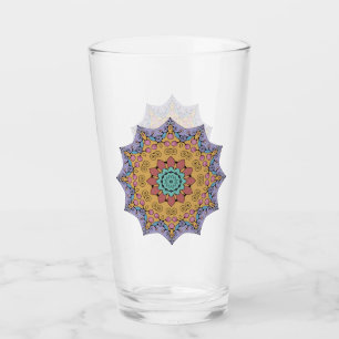 Hand Painting Mandala Clock Face 1 Glass