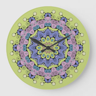 Hand Painting Mandala Clock Face 2