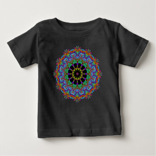 Hand Painting Mandala Clock Face 24 Baby T-Shirt