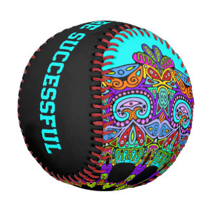 Hand Painting Mandala Clock Face 24 Baseball
