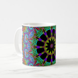 Hand Painting Mandala Clock Face 24 Coffee Mug