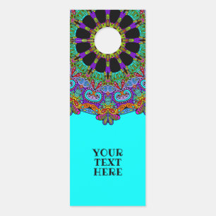 Hand Painting Mandala Clock Face 24 Door Hanger