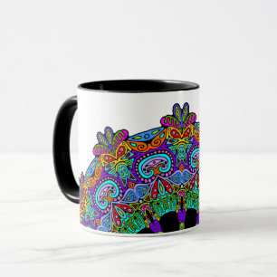 Hand Painting Mandala Clock Face 24 Mug