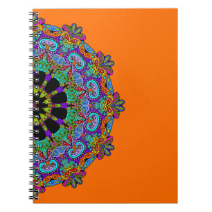 Hand Painting Mandala Clock Face 24 Notebook