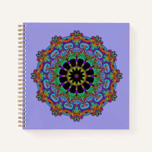 Hand Painting Mandala Clock Face 24 Notebook