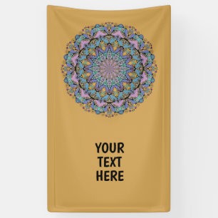 Hand Painting Mandala Clock Face 3 Banner