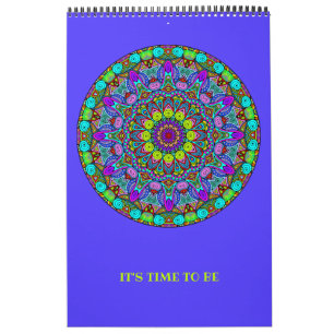 Hand Painting Mandala Clock Face 4 Calendar