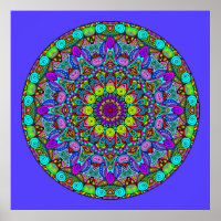 Hand Painting Mandala Clock Face 4