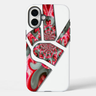 Hand peace sign iPhone 16 plus case