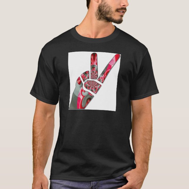 Hand peace sign T-Shirt (Front)