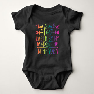 Hand Picked For Earth By My Aunt In Heaven Baby Bodysuit