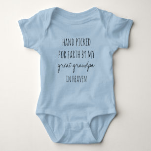 Hand Picked For Earth By My Great Grandpa Baby Bodysuit