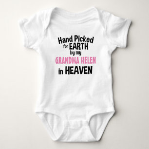 Hand Picked For Earth by My Personalised Baby Bodysuit