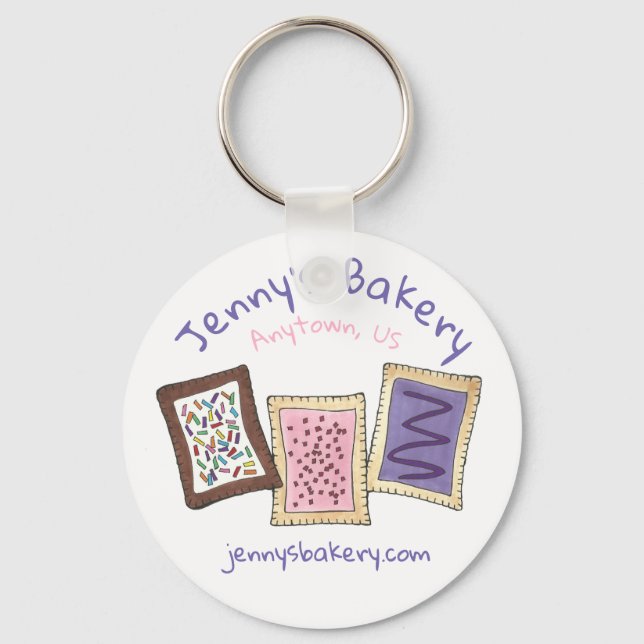Hand Pies Toaster Pastry Custom Bakery Pastries Key Ring (Front)