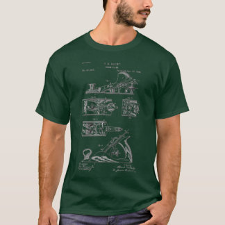 Hand Plane Patent Drawing Aug 16 1889  T-Shirt