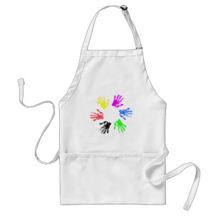 Hand print design standard apron