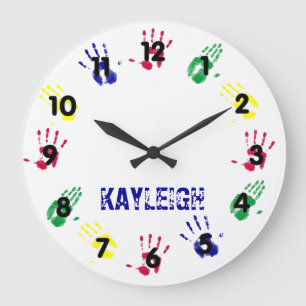 Hand Print Personalised Large Clock