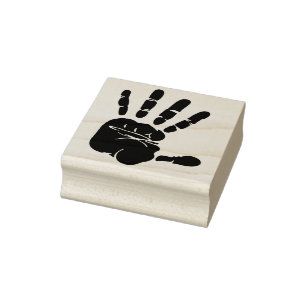 hand print silhouette art stamp