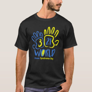 Hand Print World Down Syndrome Day Women Kids 1 T-Shirt