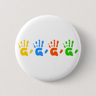 Hand Prints 6 Cm Round Badge