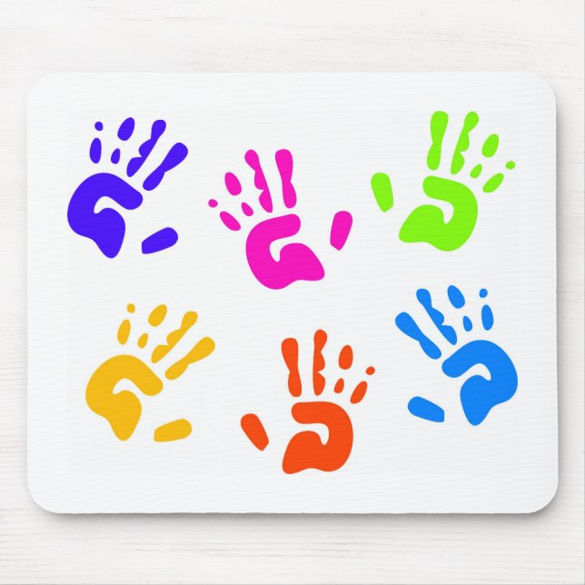 Hand Prints Mouse Mat (Front)